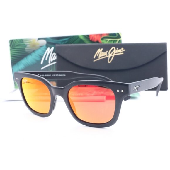 Maui Jim SHORE BREAK MJ 822-2M Black Cat Eye Sunglasses Red polarized Lens 50mm main image 6